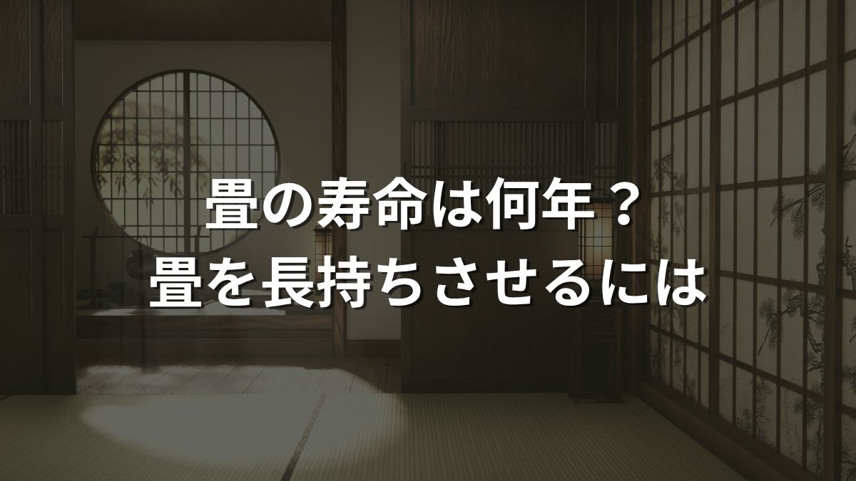 畳の寿命は何年？ 畳を長持ちさせるには
